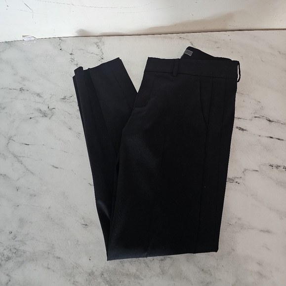 Vince Wool Black Straight Leg Carrer Work Pant 2 Preowned - Picture 1 of 8